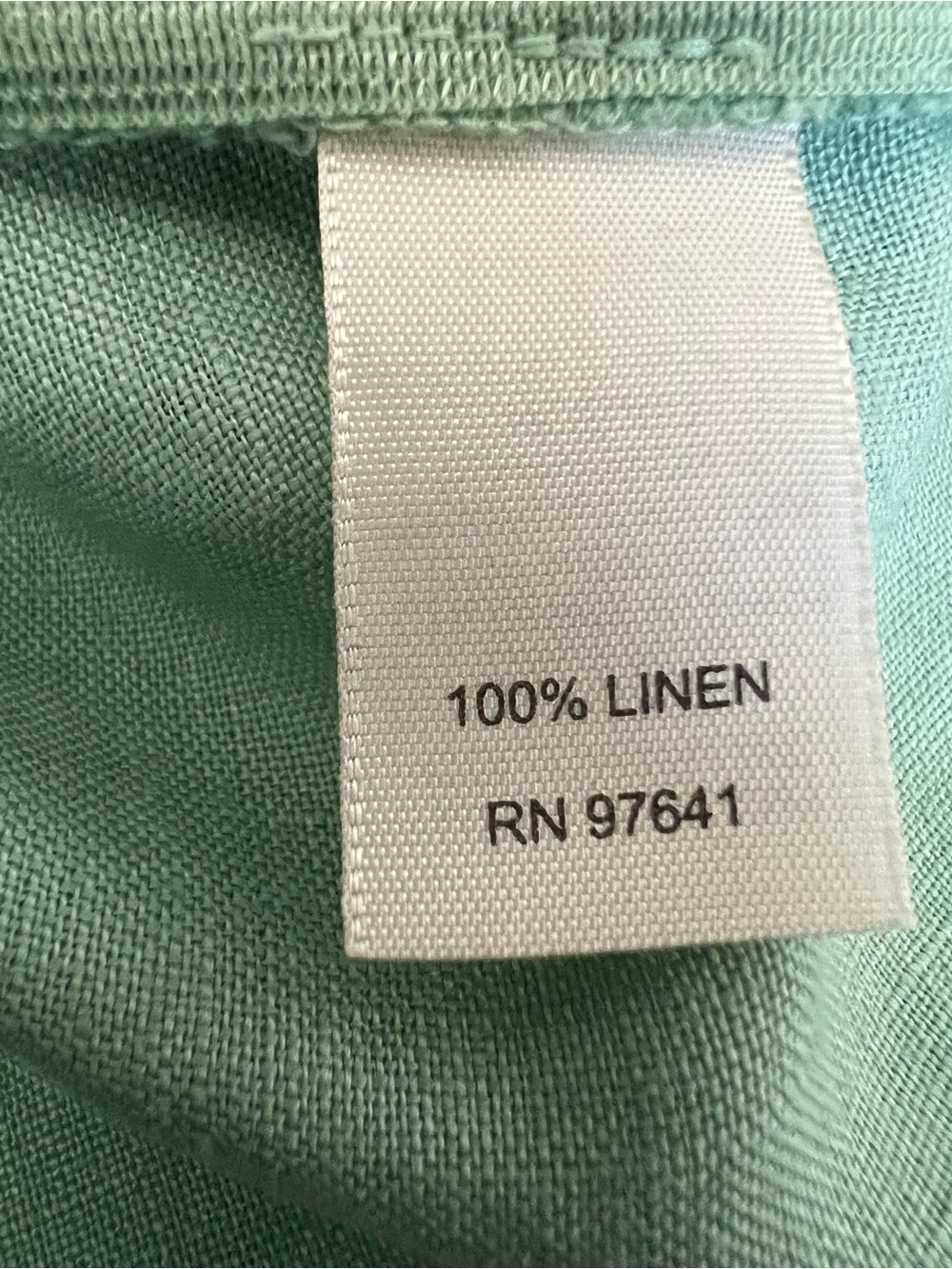 Green Sleeveless V-Neck Linen PeplumTop - Picture 4 of 5